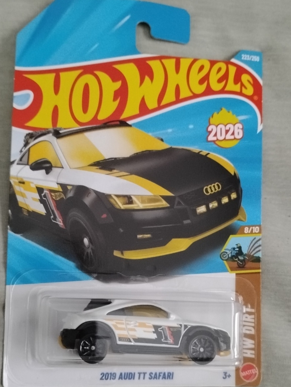 Mattel Hot Wheels 2019 Audi TT Safari - White, Black & Yellow